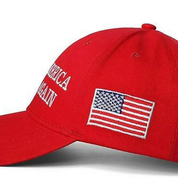 Red Cap with Embroidered Text - Picture 3 of 3